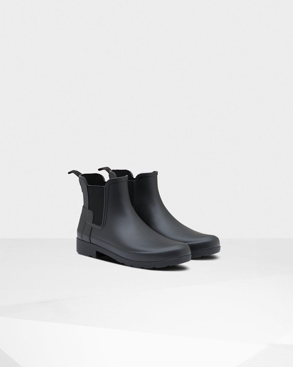 Women Hunter Refined Slim Fit | Chelsea Boots Black | NZ-70439-QYNV